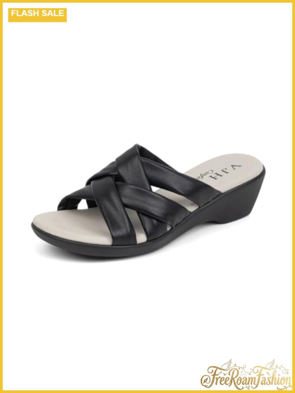 Womens Orthopedic Slides Sandals Leather Cushion Platform Slip On Comfort